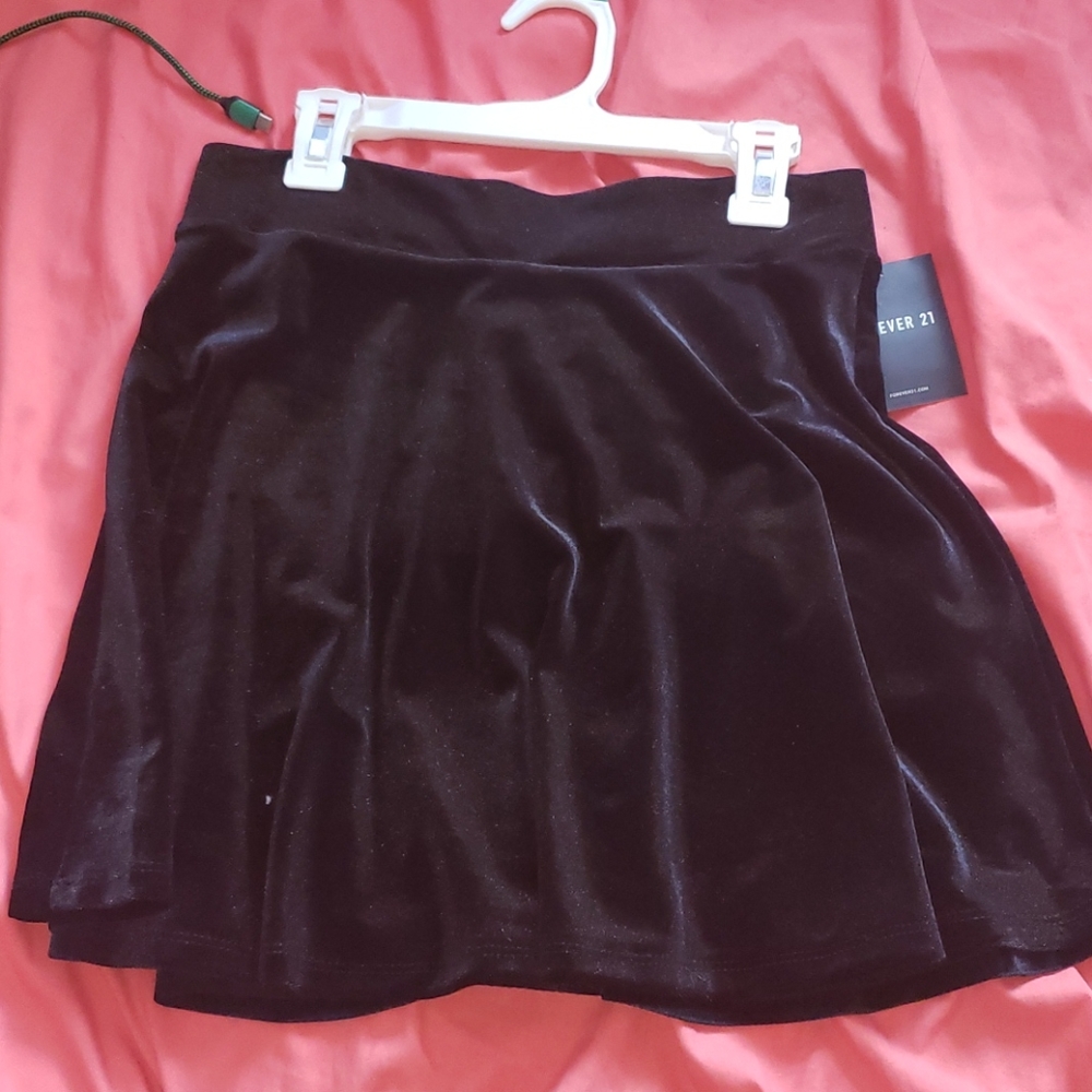 Velvet skater skirt